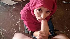 Muslim Girl Sucking Big Cock And Getting Cum In Mouth