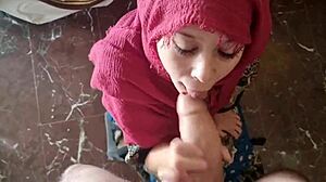 Muslim Girl Sucking Big Cock And Getting Cum In Mouth