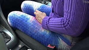 Mature stepmom reveals her hairy pussy to her 18 year old horny stepson