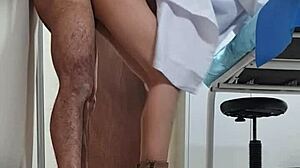 horny mexican doctor nataly gets fucked during work hours on hidden cam
