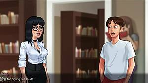 Did I just catch my teacher fucking her bookworm student in classroom action?