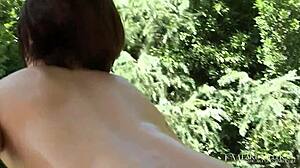 Oily self pussy-screwing dominates lil brunette Kaylee Heart in bold intensity