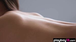 cute faced asian beauty li moon taking off her sexy lingerie and relaxing