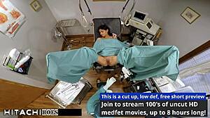 freshman yesenia sparkles gets mandatory hitachi orgasm from doctor-tampa in hospital