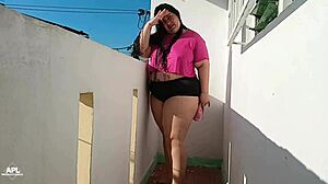 Neighbor Teases In Short Clothes Leading To Creampie In Her Big Ass