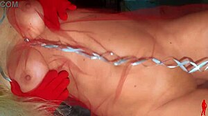 a merry christmas with sexy mature lady showing curves natural tits big ass and wet hairy pussy