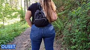 Amateur Latina BBW with Huge Ass Shakes and Spreads in Forest Orgy Group Sex.