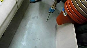 hairy beaver flashes subtly under skirt in busy shop