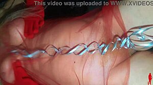 a merry christmas with sexy mature lady showing curves natural tits big ass and wet hairy pussy