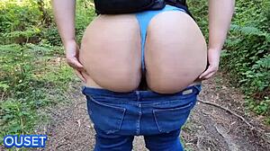 Amateur Latina BBW with Huge Ass Shakes and Spreads in Forest Orgy Group Sex.