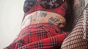 Brazilian Tattooed Rachell Miranda Guides Jerk Off to Cum on Asshole