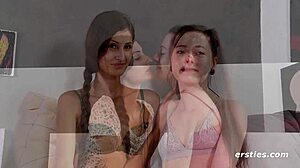 Watch a Hamburg girl and Berlin babe explore gentle touches in mutual play