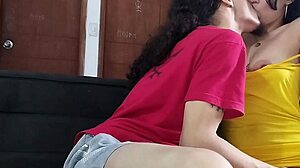 What if accompanying my stepsister to watch adult movies while parents are away turns into hard fucking with creampie and blowjob?