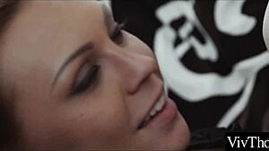 Lesbian Lovers In Sexy Lingerie Lick Each Others Shaved Pussies