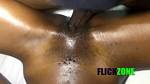 Santa Claus Pounds Ebony Babe in Bedroom Casting with Close Up Fucking and Cumshot!