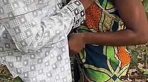 Amateur Holiday Sex Features Curvy Ebony Bent Over in Bush Doggystyle. Wet Pussy Dripping During Blowjob and Riding.