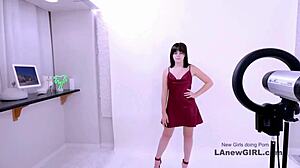 Brunette teen gets fucked hard in casting interview pov