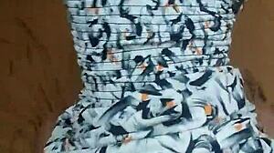 Young Wife In Short Dress Cheats On Husband With Neighbor