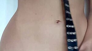 i'm punishing myself a little with a belt on my pussy and tits