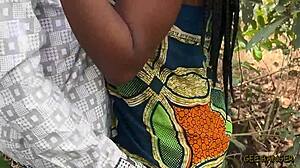 Amateur Holiday Sex Features Curvy Ebony Bent Over in Bush Doggystyle. Wet Pussy Dripping During Blowjob and Riding.