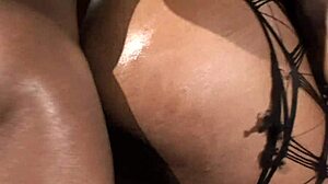 Beautiful black milf sydnee capri in fishnet suit