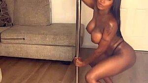 Ebony Divine's Fat Ass and Tits Get Fucked Hard with Creampie!