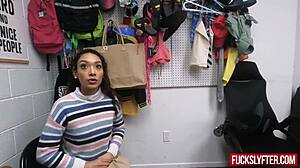 reverend's shy blonde teen stepdaughter gets curious about deepthroat sex in office at work.