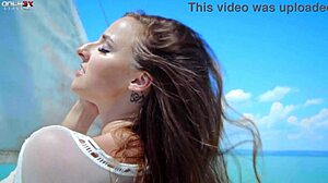 Amirah Adara and Angel Emily toy their buttholes outdoors with dildos.