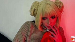 Himiko Toga celebrates her 18th with hairy pussy riding big cock for first sex and creampie. Toys and blowjob add to the cosplay fun outdoors.