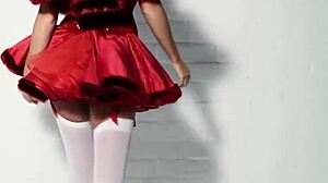 Little Red Riding Hood Leanna Decker Reveals Huge Natural Boobs in Stockings