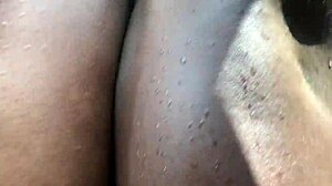 Real naija couple films homemade porn outdoors with natural tits in lingerie.