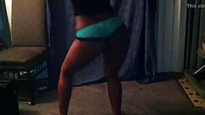 i uh saw this skinny chick dancing like crazy