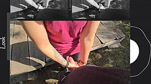 Please Cum In My Pantyhose After Intensive Rubbing Outdoor Pov