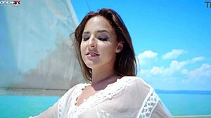 Amirah Adara and Angel Emily toy their buttholes outdoors with dildos.