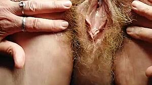 German Granny Fucks Hairy Pussy With Cucumber In Food Play