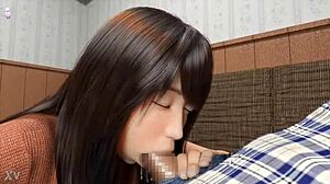 Prostitute milf plays cute game sucking cock on pussy oral action