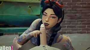 Fortnite HMV-komp med stor rumpe og pupper action