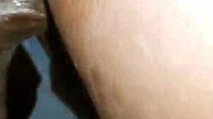 How am I calmly taking that big black cock deep in my ass for anal creampie?