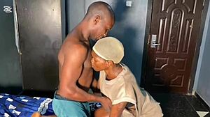 Ebony bbw girl with huge ass gets fucked hard by young guy in hotel for cash.