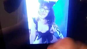 Amateur Crossdressing Ladyboy Delivers Solo Masturbation Handjob Leading To Explosive Cumshot In Tribute To Angeles Del Mar 2