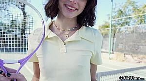 i love how this tennis babe skips lessons to ride big cock cowgirl style with tight wet pussy and cumshot action