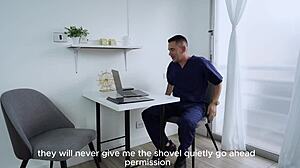 maduro doctor fucks skinny colombian patient allison sweet in hospital quickie with deepthroat and wet pussy riding.