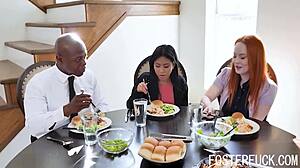 Asian Foster Stepdaughter Ember Snow Fucks BBC Stepfather and Stepmom in Interracial Kinky Action