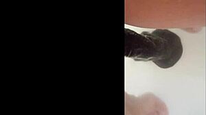 Latina Milf's Shaved Pussy Plays With Dildo