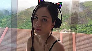 beautiful white whore comes into my house just to fuck me in cowgirl riding