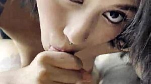 Blowjob For Cuckold With Cum In Mouth