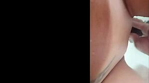 Latina Milf's Shaved Pussy Plays With Dildo