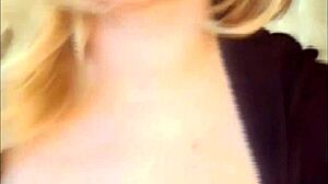 Hot blonde goddess teases nipples and pussy on webcam