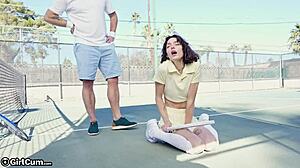 i love how this tennis babe skips lessons to ride big cock cowgirl style with tight wet pussy and cumshot action