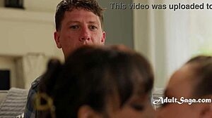 Neighborly Pleasures Unleashed in Garage Yoga Stretching Party with Lexi Luna Anna Claire Clouds Rion King FFM Threesome!